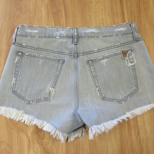 JOE'S JEANS Gabrielle Cut Off Jean Shorts Sz 27 Light Grey Gray Distressed Denim